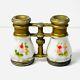 Vintage Very Rare Milk Glass Binoculars Opera Glasses Candy Container