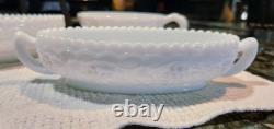 Vintage Westmoreland/Imperial Milk Glass aquired set Paneled grape design