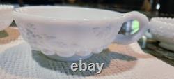 Vintage Westmoreland/Imperial Milk Glass aquired set Paneled grape design