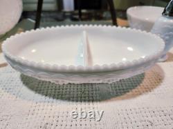 Vintage Westmoreland/Imperial Milk Glass aquired set Paneled grape design