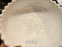 Vintage Westmoreland/Imperial Milk Glass aquired set Paneled grape design