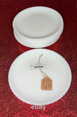 Vintage Westmoreland Milk Glass Beaded Edge Milk Glass Plates