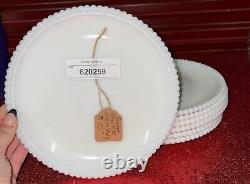 Vintage Westmoreland Milk Glass Beaded Edge Milk Glass Plates