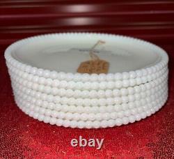 Vintage Westmoreland Milk Glass Beaded Edge Milk Glass Plates