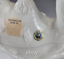 Vintage Westmoreland Milk Glass Camel Covered Dish with Labels Humphrey MINT
