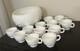 Vintage Westmoreland Milk Glass Grape Punch Bowl And 13 Cups