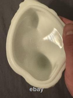 Vintage Westmoreland Milk Glass Rooster Covered Dish Pedestal Hand Painted W Mar
