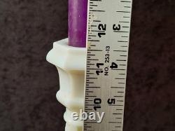 Vintage Westmoreland Pattern EAPG Milk Glass CRUCIFIX Candlesticks Pair 12