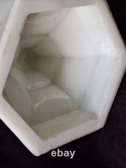 Vintage Westmoreland Pattern EAPG Milk Glass CRUCIFIX Candlesticks Pair 12