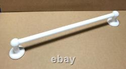 Vintage White Ceramic Porcelain 24 White Milk Glass Towel Bar Old 246-26B