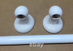 Vintage White Ceramic Porcelain 24 White Milk Glass Towel Bar Old 246-26B