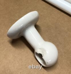 Vintage White Ceramic Porcelain 24 White Milk Glass Towel Bar Old 246-26B