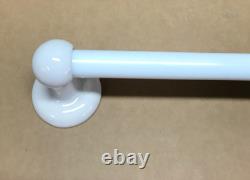 Vintage White Ceramic Porcelain 24 White Milk Glass Towel Bar Old 246-26B