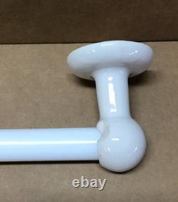 Vintage White Ceramic Porcelain 24 White Milk Glass Towel Bar Old 246-26B