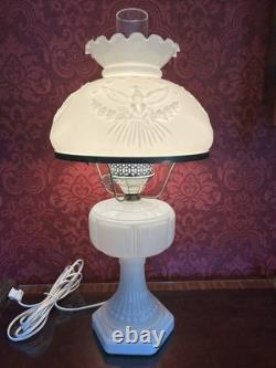Vintage White Fenton Milk Glass Lamp