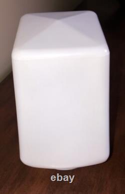 Vintage White Milk Glass Exit Sign Electric Light Double Sided Soda Shop Decor