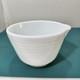 Vintage White Milk Glass Hamilton Beach Pyrex Ribbed Mixing Bowl Pour Spout