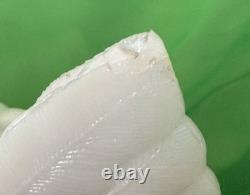 Vintage White Milk Glass Hen On Nest Vallerysthal Butter Dish 7.5 Large