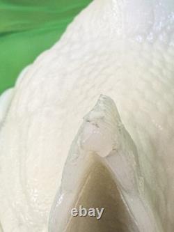 Vintage White Milk Glass Hen On Nest Vallerysthal Butter Dish 7.5 Large