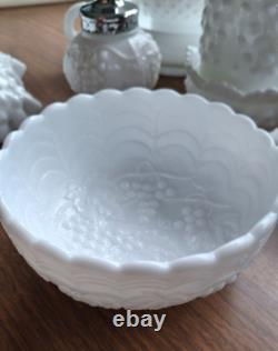 Vintage White Milk Glass/Hobnail/Crimped/Ruffle. Misc Mixed Lot