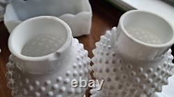 Vintage White Milk Glass/Hobnail/Crimped/Ruffle. Misc Mixed Lot