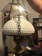 Vintage White Milk Glass Hobnail Hurricane Hanging Lamp 10 Wide Globe Fenton