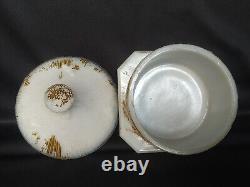 Vintage White Milk Glass Hut Shape Vallerysthal Butter Dish Collecitble 1930 #