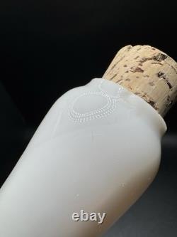 Vintage White Milk Glass Rolling Pin with Cork Stopper