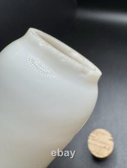 Vintage White Milk Glass Rolling Pin with Cork Stopper