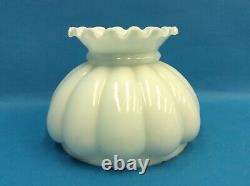 Vintage White Milk Glass Ruffled Top 8 Lamp Shade Cover Lighting Part