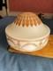 Vintage White Milk Glass Shade Decorated