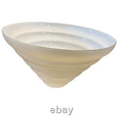 Vintage White Milk Glass Stepped Torchiere Lamp Shade Beehive Shape RARE MCM 15