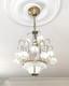 Vintage White Murano Milk Glass Calla Lily Chandelier