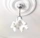 Vintage White Murano Milk Glass Chandelier
