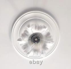 Vintage White Murano Milk Glass Chandelier