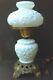Vintage White Puffy Rose Poppy Milk Glass Gone With The Wind 3-way Lamp Turnkey