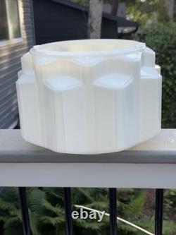 Vintage White Skyscraper Milk Glass Pendant Shade Lg Open Area 9 1/8 Small 6