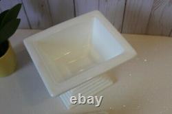 Vintage Whtie Imperial Glass Milk Glass Covered Candy Dish Eagle Finial Gorgeous