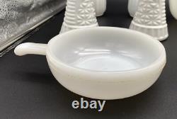 Vintage art deco white milk glass collection lot