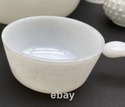 Vintage art deco white milk glass collection lot