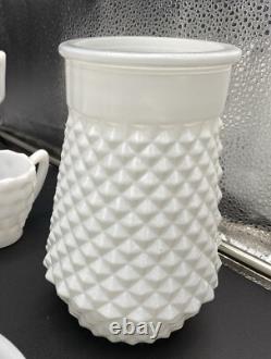 Vintage art deco white milk glass collection lot
