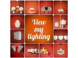 Vintage mid century white opaline milk glass CEILING WALL SCONCE light Bauhaus