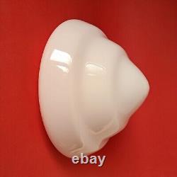 Vintage mid century white opaline milk glass CEILING WALL SCONCE light Bauhaus