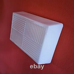 Vintage midcentury white opaline milk glass CEILING WALL SCONCE wall lights