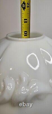 Vintage milk glass banquet lamp globe shade Lions head 10