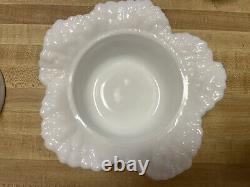 Vintage white milk glass cabbage bowl