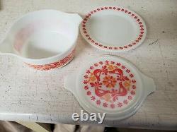 Vnt Pyrex Friendship Covered Casserole 475 2.5 Qt Dish withPromo Lid & Underplate