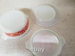 Vnt Pyrex Friendship Covered Casserole 475 2.5 Qt Dish withPromo Lid & Underplate