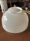 Vtg 14 Solid White Milk Glass Lamp Shade Hanging Oil Library Parlor Opal Dome