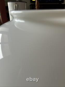 Vtg 14 Solid White Milk Glass Lamp Shade Hanging Oil Library Parlor Opal Dome